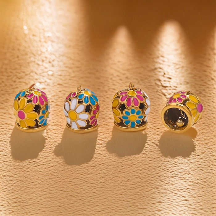 Stainless Steel Gold Bell Pendant Is Used for DIY Necklace Bracelet Jewelry Making Material Needle and Accessories