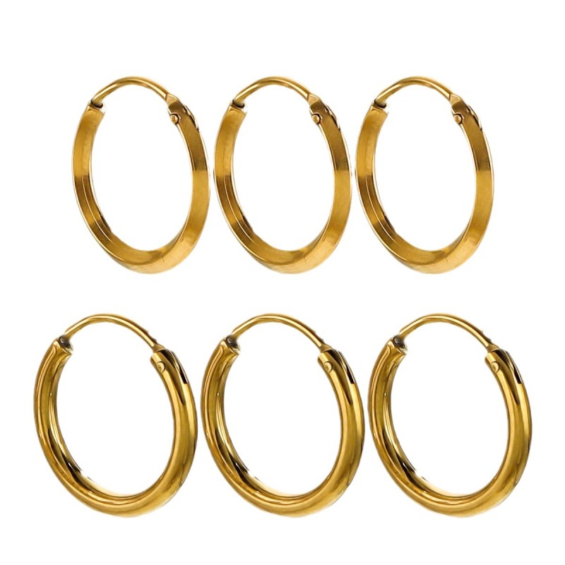 New Simple Stainless Steel Small Hoop Earrings for Women Men Cartilage Ear Piercing Jewelry