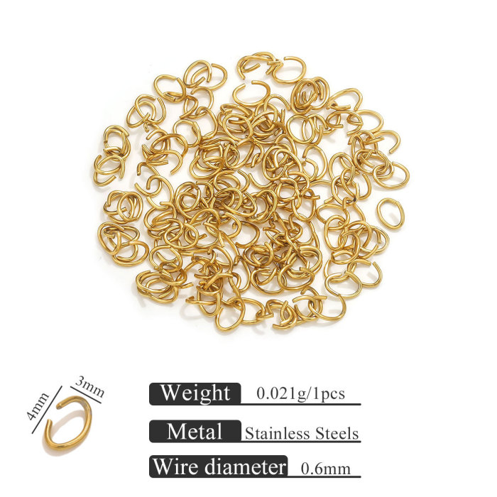 Stainless Steel Open Jump Ring Connector Fashion DIY Jewelry Accessories Manufacturing Supplies Wholesale