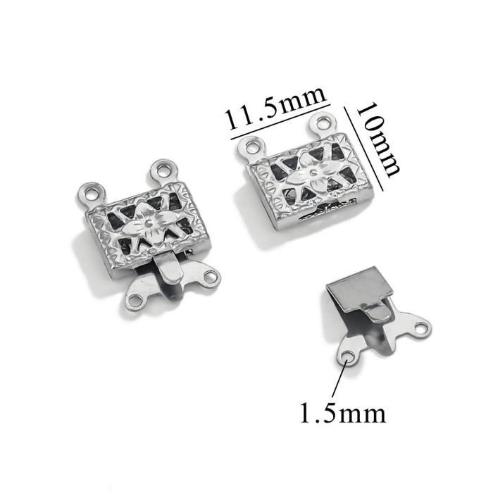 Stainless Steel Filigree Fish Hook Clasp Clasp Necklace Bracelet Connectors for DIY Pearl Knotted Jewelry Making Craft
