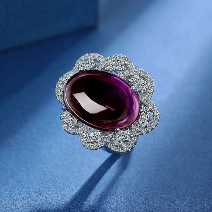 High Quality Gem Necklace Earring Ring Chain Fashion Jewelry for Women Wedding Birthday Gifts