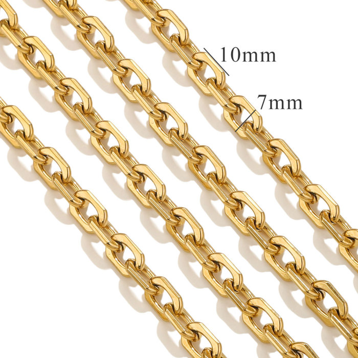 Gold Plated Stainless Steel Thick Large Heavy Chains for Jewelry Making Necklace Bracelet DIY Jewelry Chain Finding