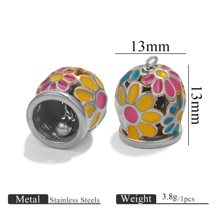 Stainless Steel Gold Bell Pendant Is Used for DIY Necklace Bracelet Jewelry Making Material Needle and Accessories