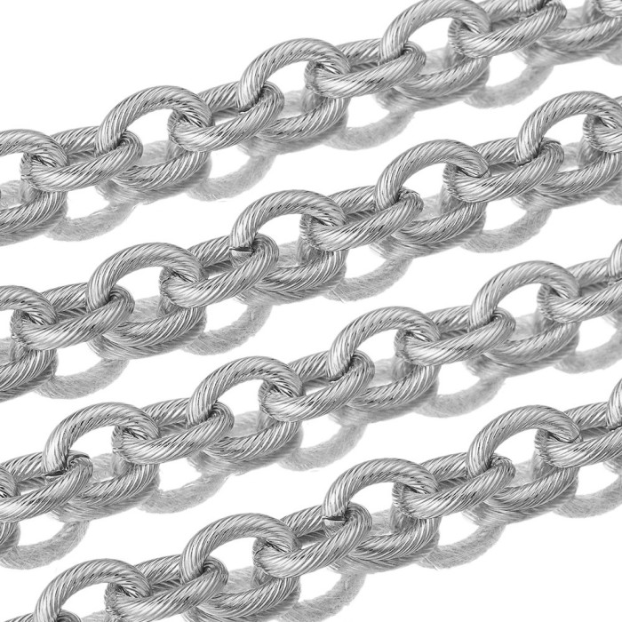Thick Stainless Steel Big Rolo Cable Gold Chunky Chain Bulk Neckalce Chains for Jewelry Making DIY Accessories
