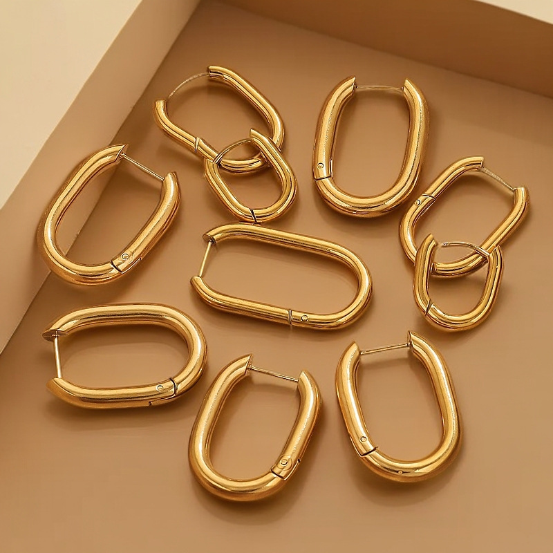 Fashion Creative U-ring Hoop Earrings for Women Trendy Charming Women’s Street Photography Earrings Jewelry Wholesale