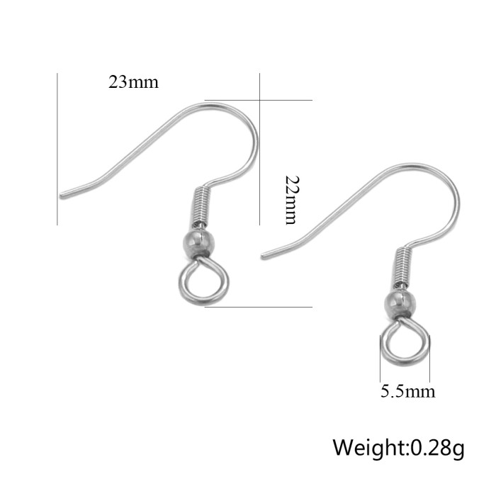 Stainless Steel Earrings Hook for Jewelry Making Hypoallergenic Women Dangle Cross Earring Clasps Fittings Diy Finding