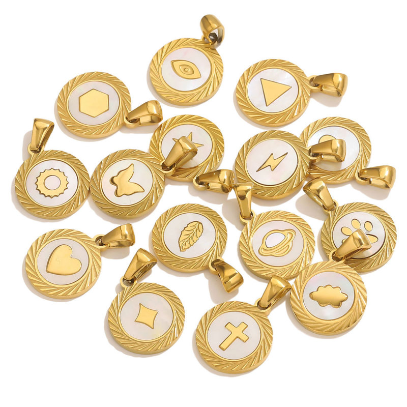 Stainless Steel Love Star Water Drop Cross Pendant Personalized Men and Women DIY Fashion Jewelry Accessories Wholesale