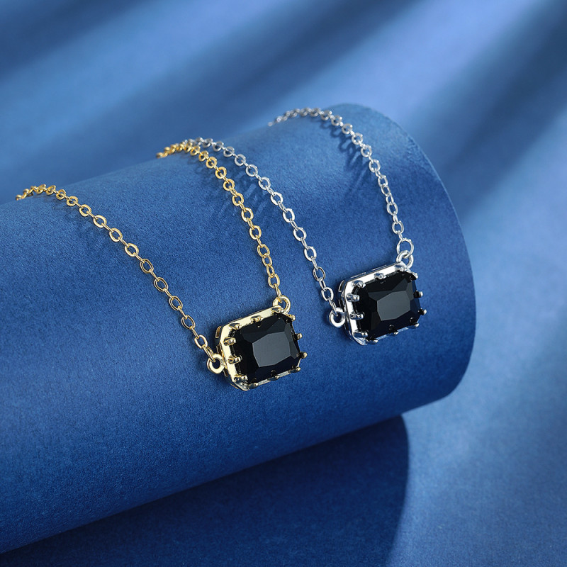 New Color Simulation Color Treasure Simple Style Pendant Temperament Collarbone Chain Women