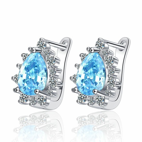 Trendy Water Drop Shape Earrings with Zircon Jewelry Accessories for Women Wedding Engagement Party Gift 922