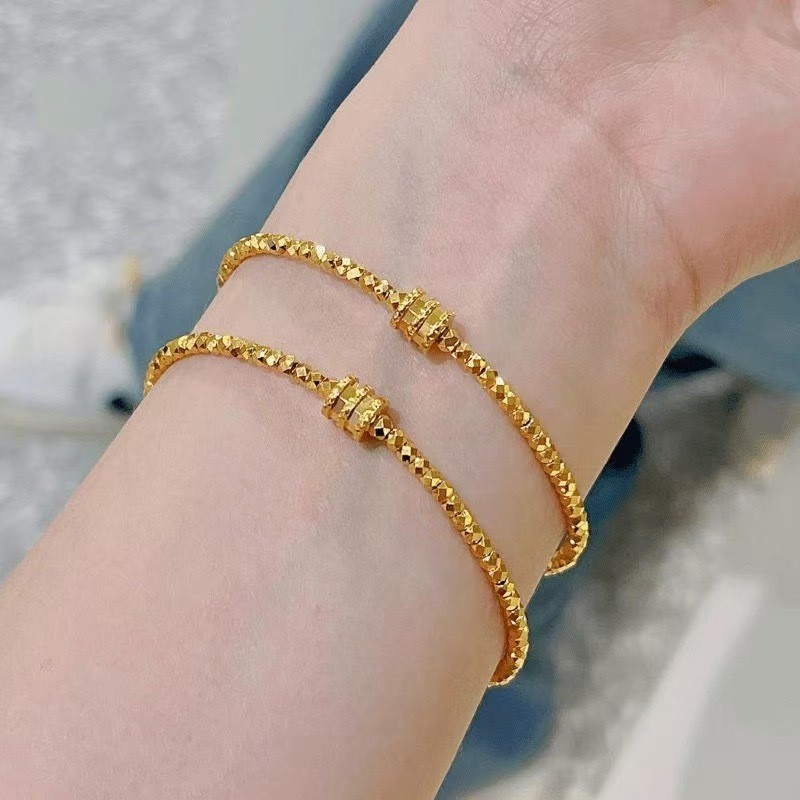 Charming Gold Plated Beaded Small Waist Shattered Design Bracelet for Women Fine Jewelry Minimalist Accessories Wholesale