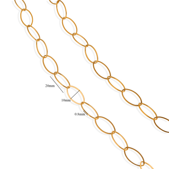 Stainless Steel DIY Chains Accessories Gold-plated Suitable for Making Necklaces Bracelets Jewelry Making Materials Wholesale