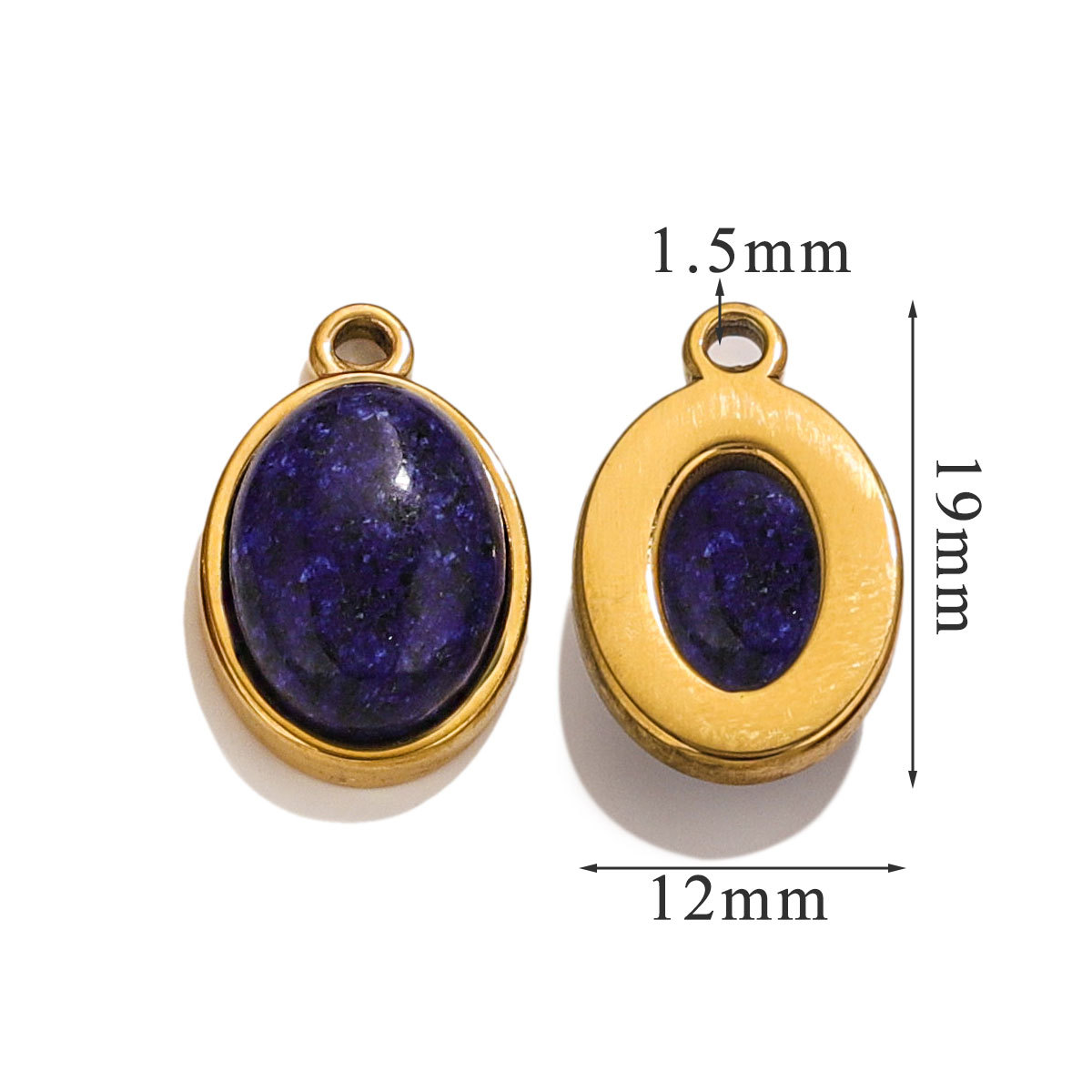 Stainless Steel Crystal Glass Square Talisman Pendant Suitable for DIY Women’s Earrings Necklace Jewelry