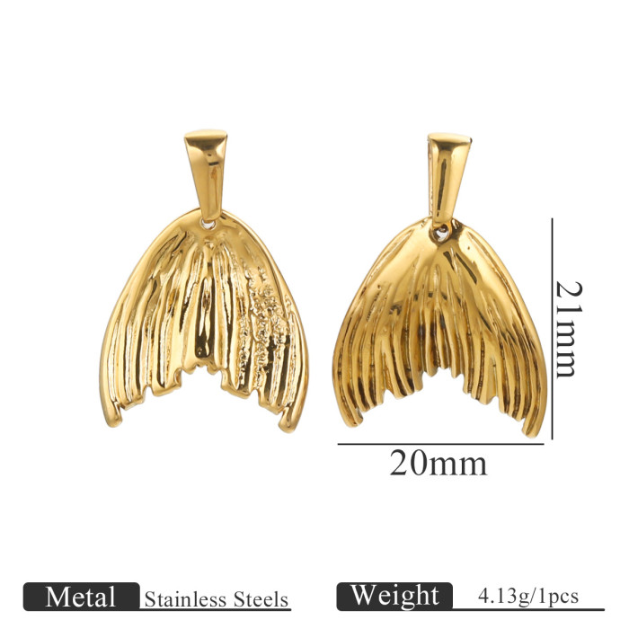 Stainless Steel Charm Bear Heart Leaf Charm Pendant for Jewelry Making Materials Keychain Necklace Bracelet