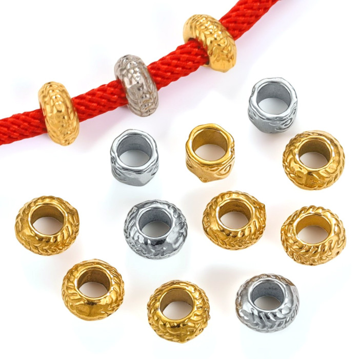 Round Stainless Steel 3.5mm Hole Spacer Beads For Jewelry Makings DIY Jewelry Loose Beads Jewelry Findings Accessories