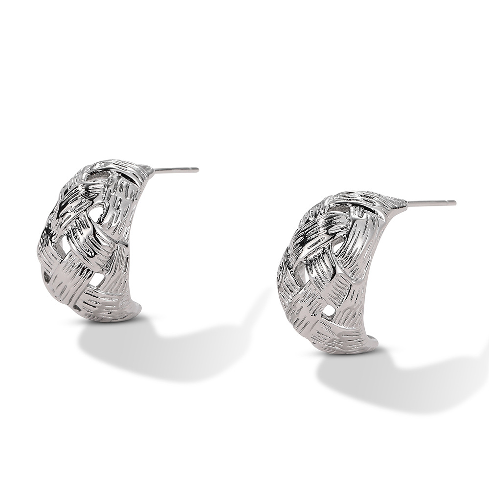 Fashion Exaggerated Gold Color Metal Earrings for Women Geometric Vintage Simple Metal Earrigns Jewelry Gifts3