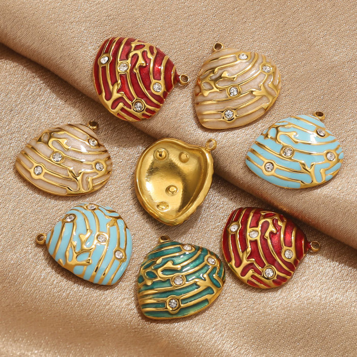 Fashion Jewelry Colored Stainless Steel Enamel Shell DIY Bracelet Ankle Accessories Wholesale