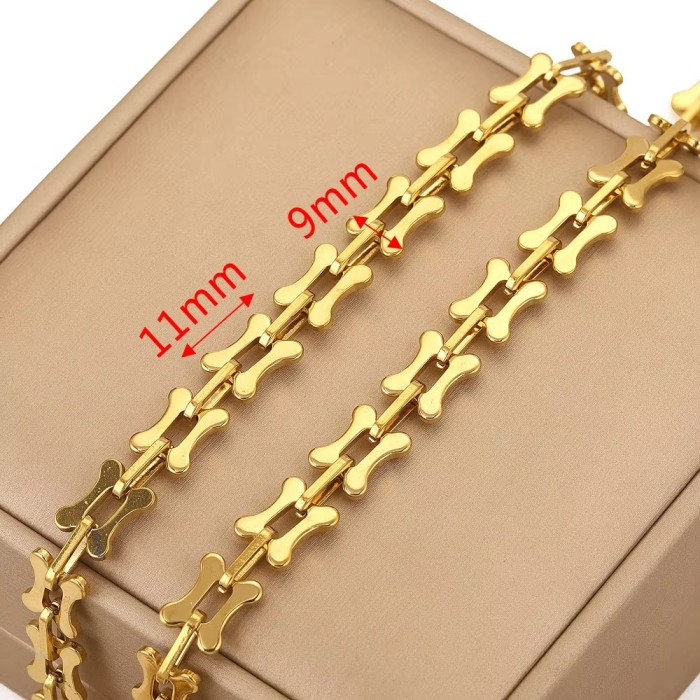 Stainless Steel PVD 18K Gold Plated Link Chain Big Rolo Cable Bulk Chains for Jewelry Making Necklace Bracelet Accessories