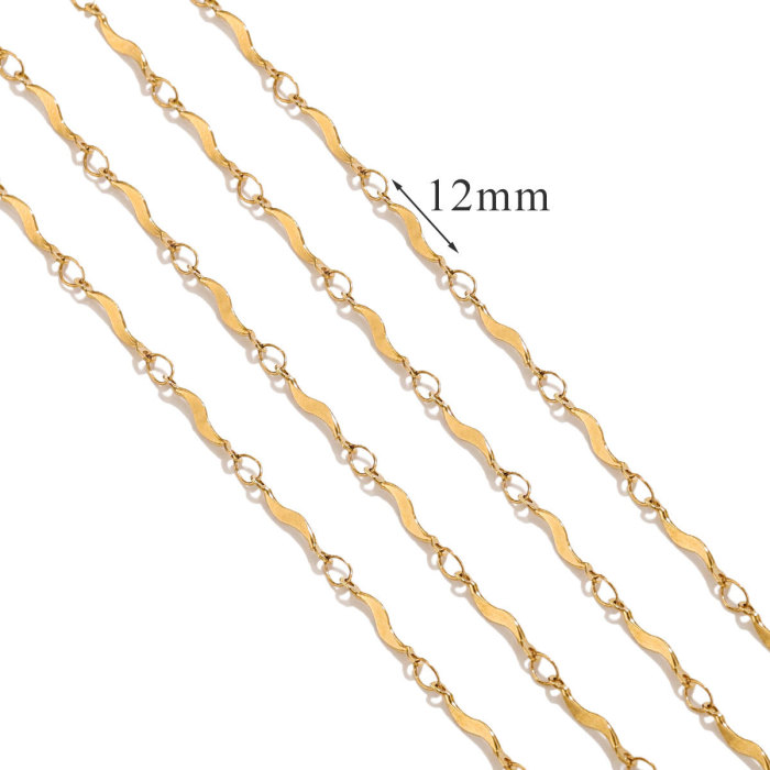 Stainless Steel 18K Gold Plated Titanium Steel Chain Accessories Non-Discoloring Ins Style Fashion Jewelry Accessories