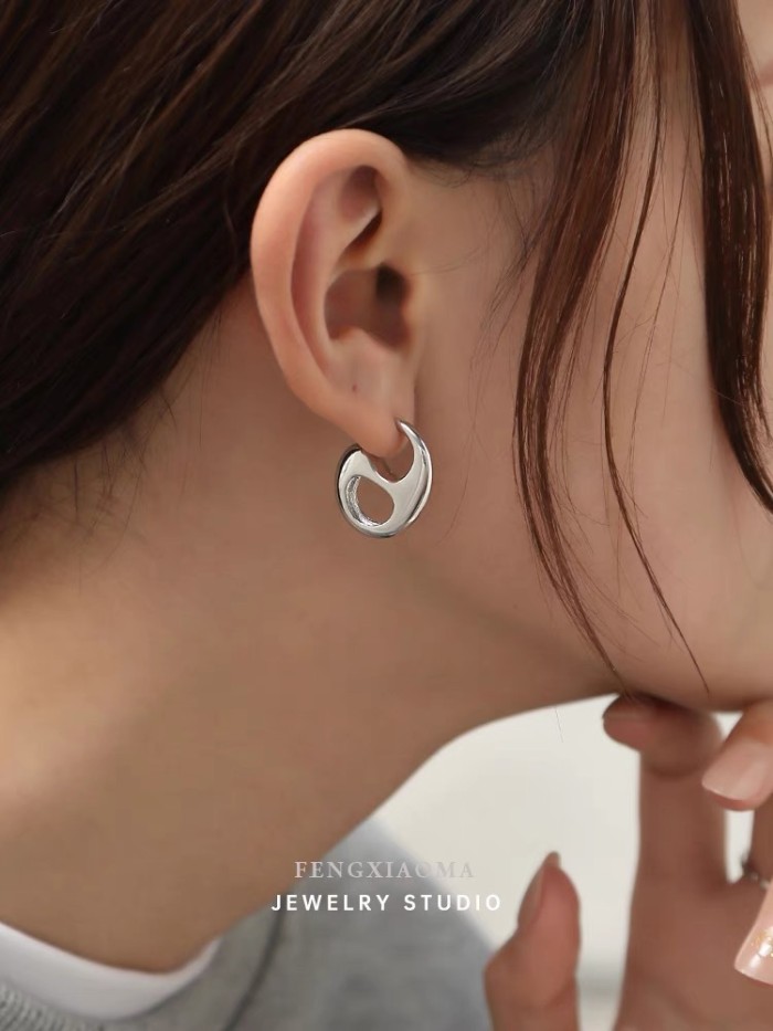 New Fashion Gold Silver Colour Geometry for Women Personality Originality Pendant Earrings Party Jewelry Accessories