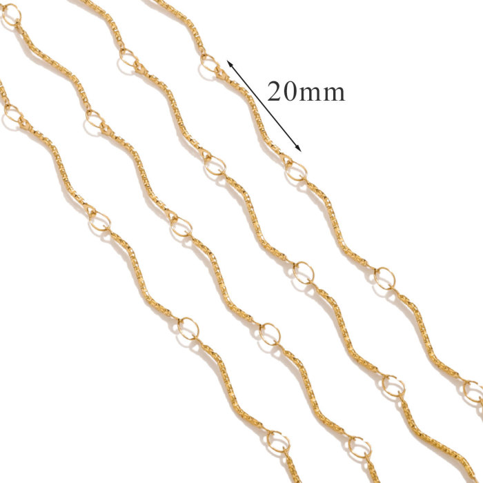 Stainless Steel 18K Gold Plated Titanium Steel Chain Accessories Non-Discoloring Ins Style Fashion Jewelry Accessories