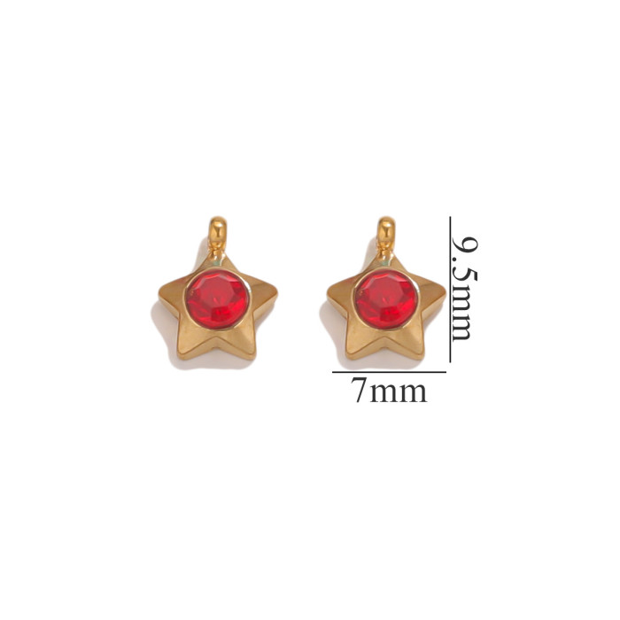 Stainless Steel Rhinestones Small Charms For Jewelry Making DIY Gold Charm Pendants Earrings Bracelet Making Supplies Bulk