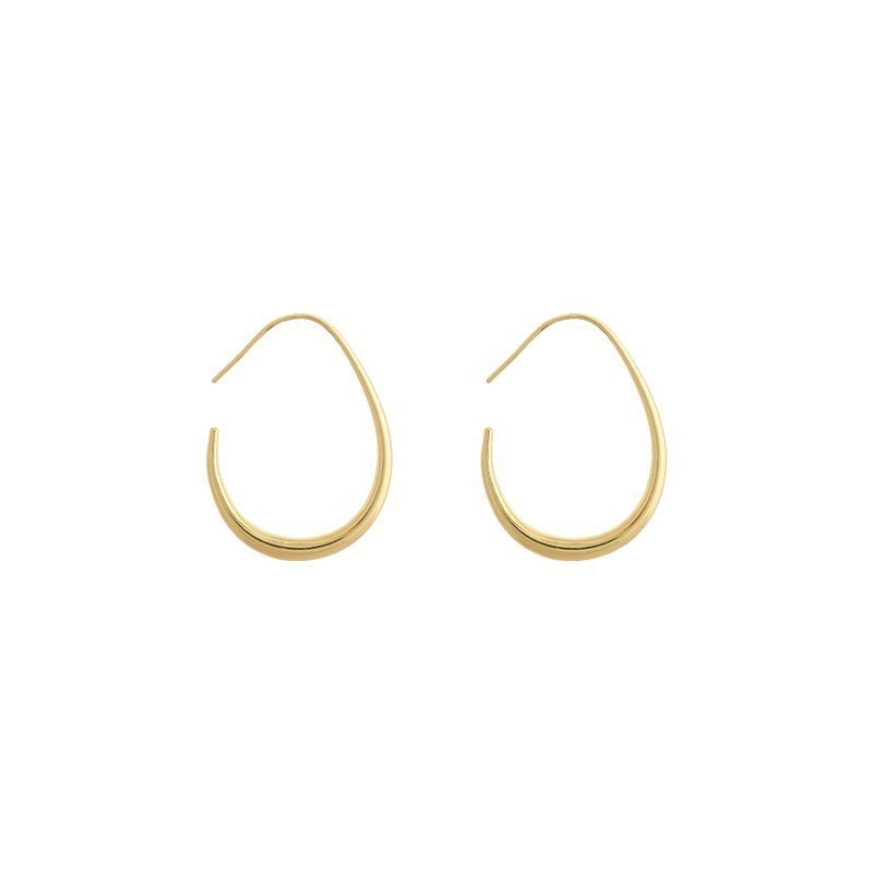 Hot Sale Geometric Oval Hoop Earrings For Women Simple Desgin Earrings Party Wedding Jewelry