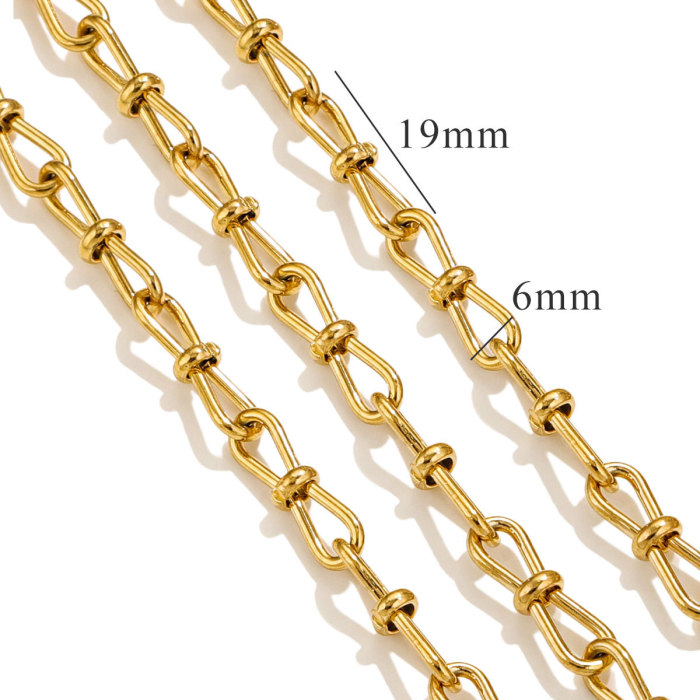 Gold Plated Stainless Steel Thick Large Heavy Chains for Jewelry Making Necklace Bracelet DIY Jewelry Chain Finding