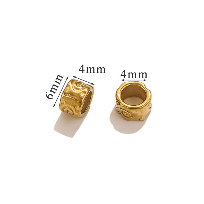 Round Stainless Steel 3.5mm Hole Spacer Beads For Jewelry Makings DIY Jewelry Loose Beads Jewelry Findings Accessories