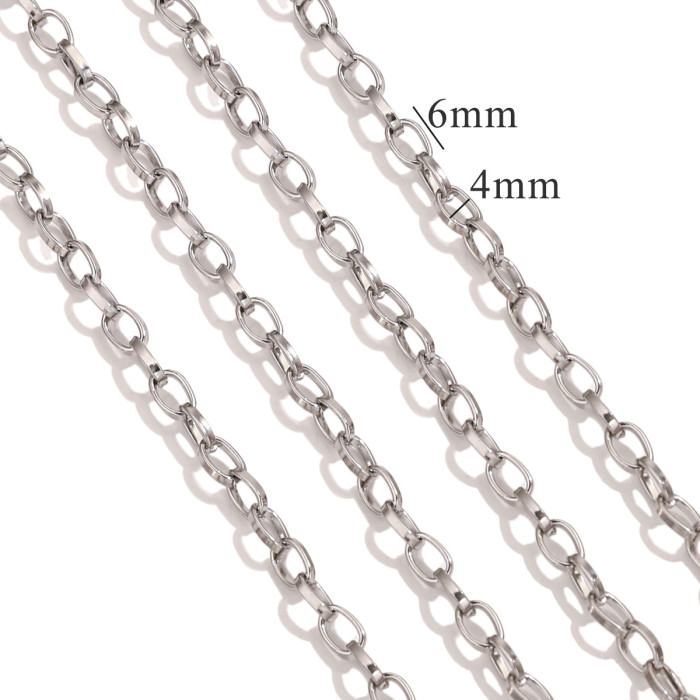 Stainless Steel Natural Crystal Chain Charm Yellow Red Green Crystal DIY Charm Necklace Bracelet Connector Accessories