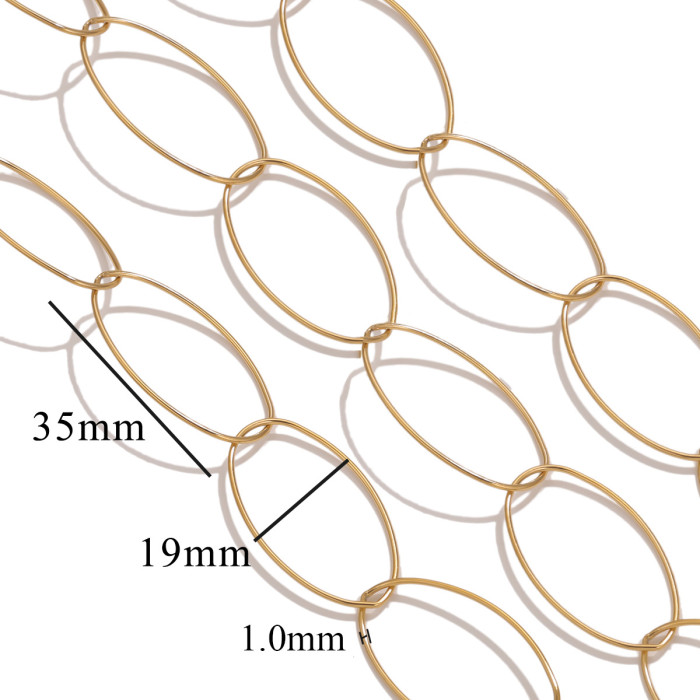 Stainless Steel DIY Chains Accessories Gold-plated Suitable for Making Necklaces Bracelets Jewelry Making Materials Wholesale
