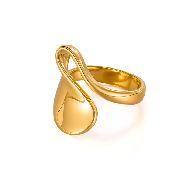 INS Fashionable Titanium Steel Geometric Ring for Women Niche Light Luxury High-end Stainless Steel Ring