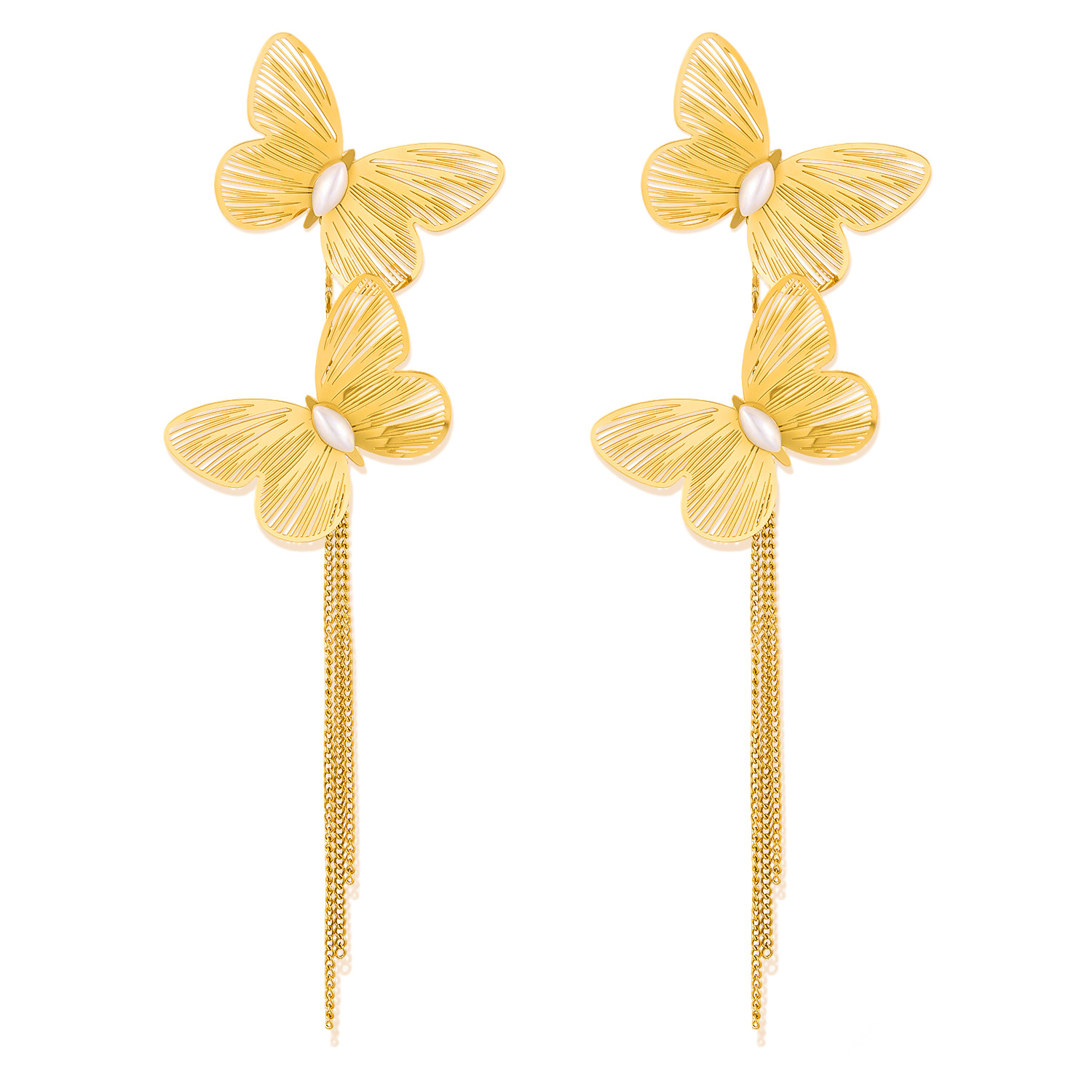 Long Tassel Earrings for Women Girls Smart Butterfly Personality Elegant Temperament Ear Accessories Fashion Jewelry Party