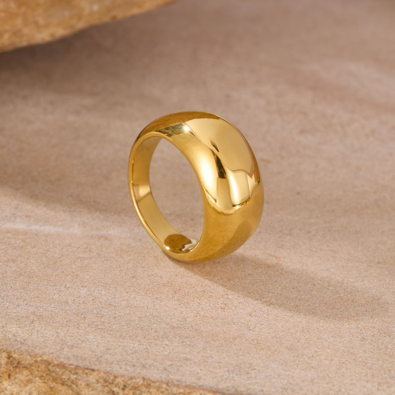 European and American ins fashion style titanium steel ring for women with niche high-end design versatile stainless steel ring