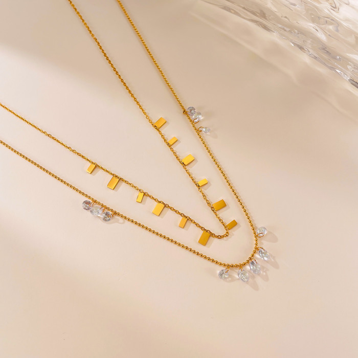 Japanese and Korean Necklaces for Women with Light Luxury Niche Versatile Design Clavicle Chain Stainless Steel Jewelry