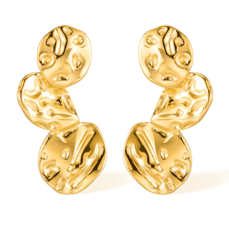 Fashion Fadeless Stainless Steel Earrings for Women Gold Color Women's Stud Earring Irregular Girls Ear Ring Jewelry Gift