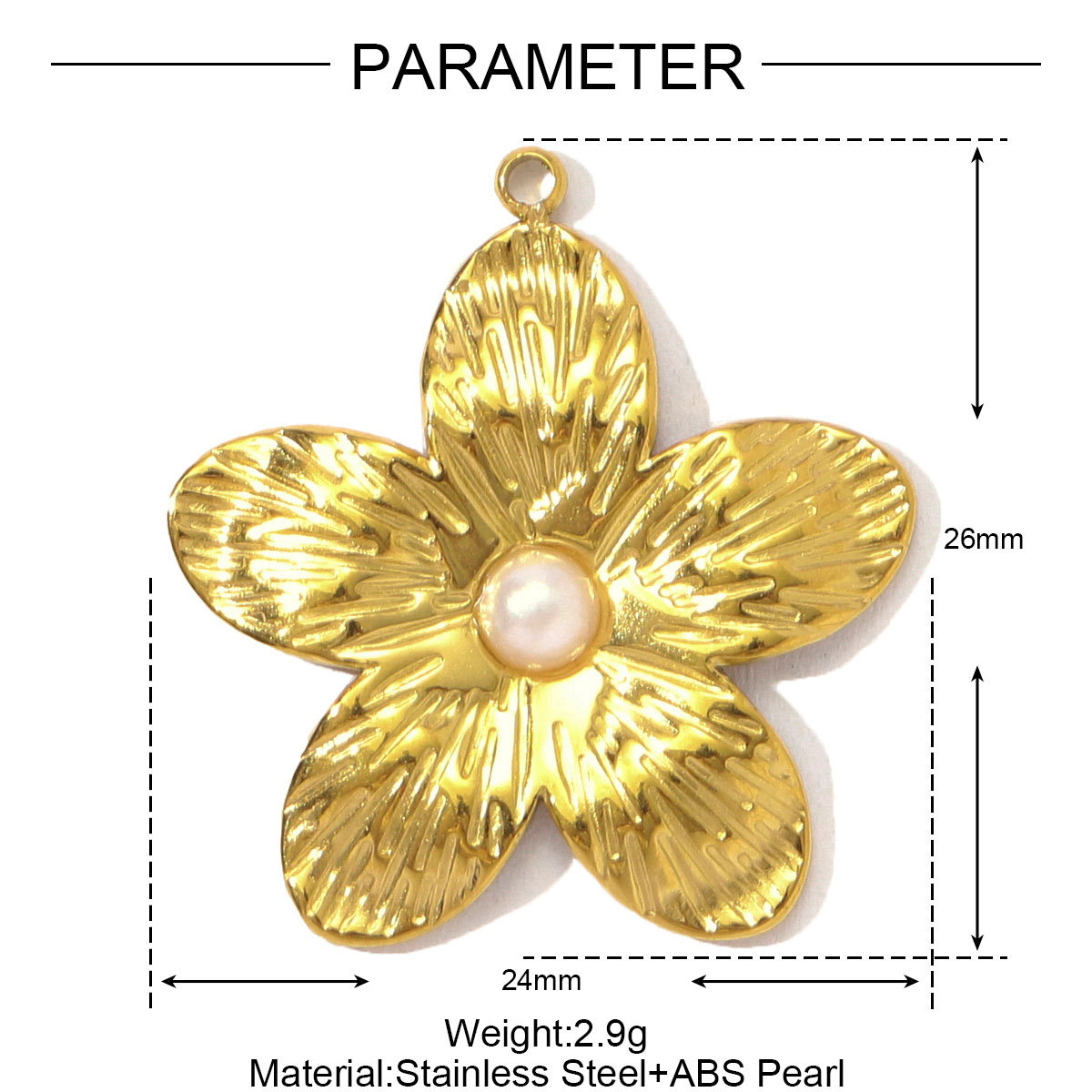 French Stainless Steel Pearl Cross Flower DIY Earring Charms Boot Conch Necklace Pendants Women Bow Knot Heart Jewelry