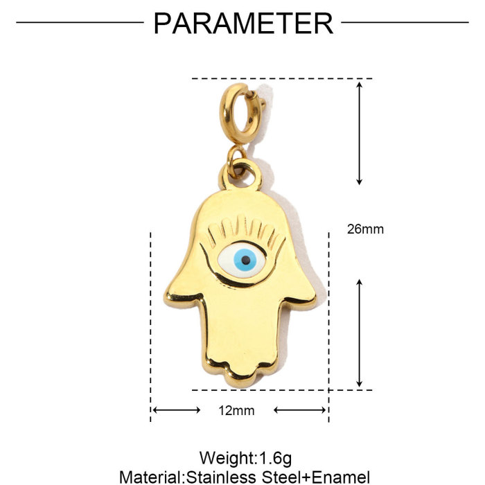 Stainless Steel Star Flower Moon with Snap Hook Charms Natural Ston Pendants for DIY Making Jewelry Accessory Wholesa...