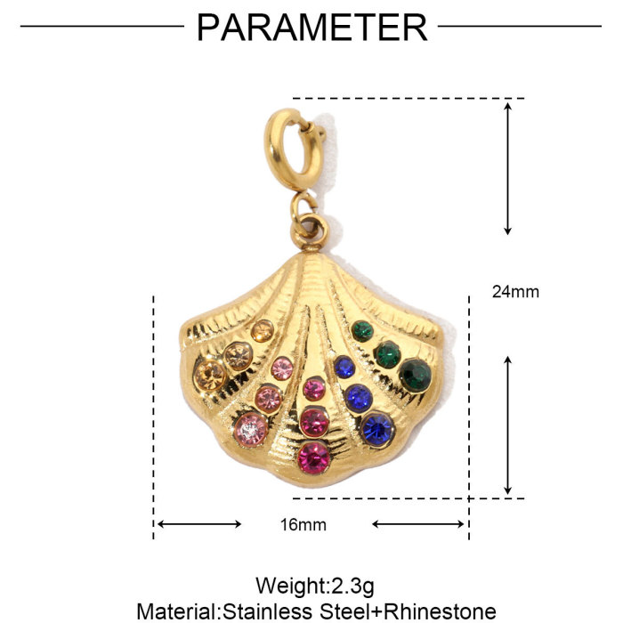 Evil Eye Star Stone Stainless Steel Diy Clip on Charms Women Shell Heart Flower Bracelet Necklace Lobster Pendant