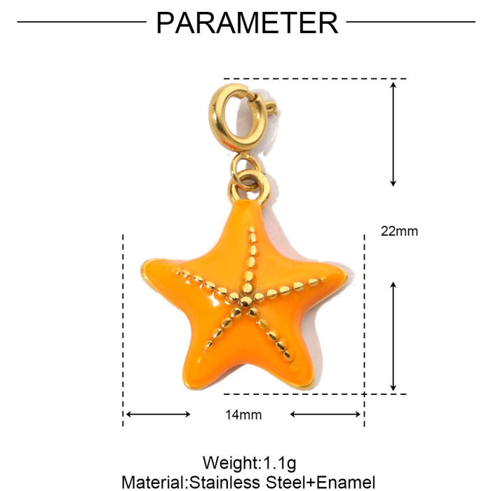 Stainless Steel Star Flower Moon with Snap Hook Charms Natural Ston Pendants for DIY Making Jewelry Accessory Wholesa...