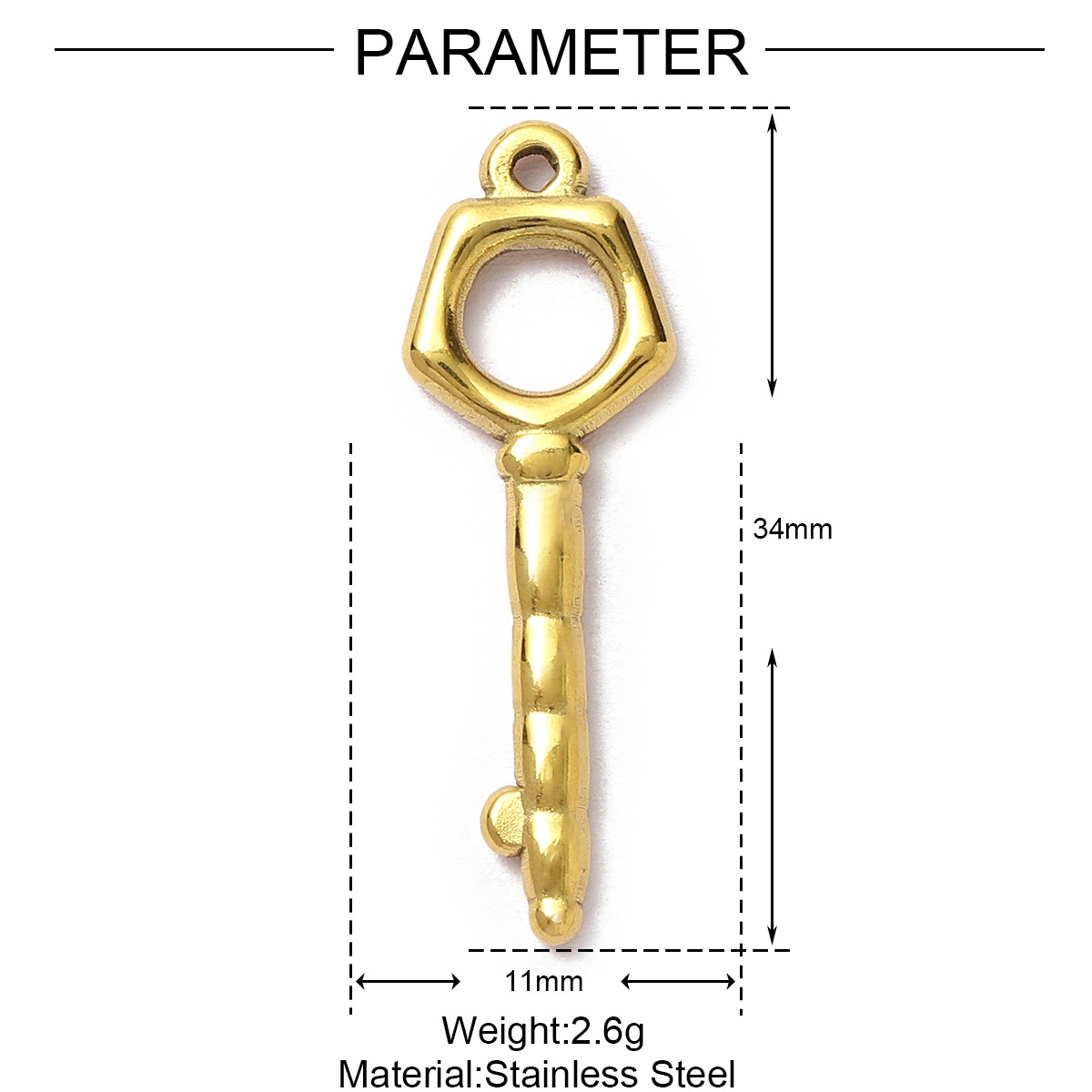 Stainless Steel Bee Dragonfly Butterfly DIY Earring Charms Sun Mountain Necklace Pendants Women’s Love Heart Jewelry