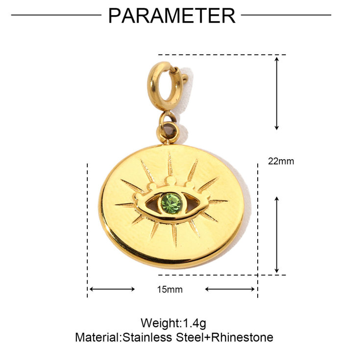 Evil Eye Star Stone Stainless Steel Diy Clip on Charms Women Shell Heart Flower Bracelet Necklace Lobster Pendant