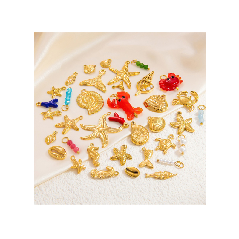 Sea Star Shell Charms for Jewelry Making Earring Necklace Pendant Diy Handmade Waterproof Anti Allergic Charms Making