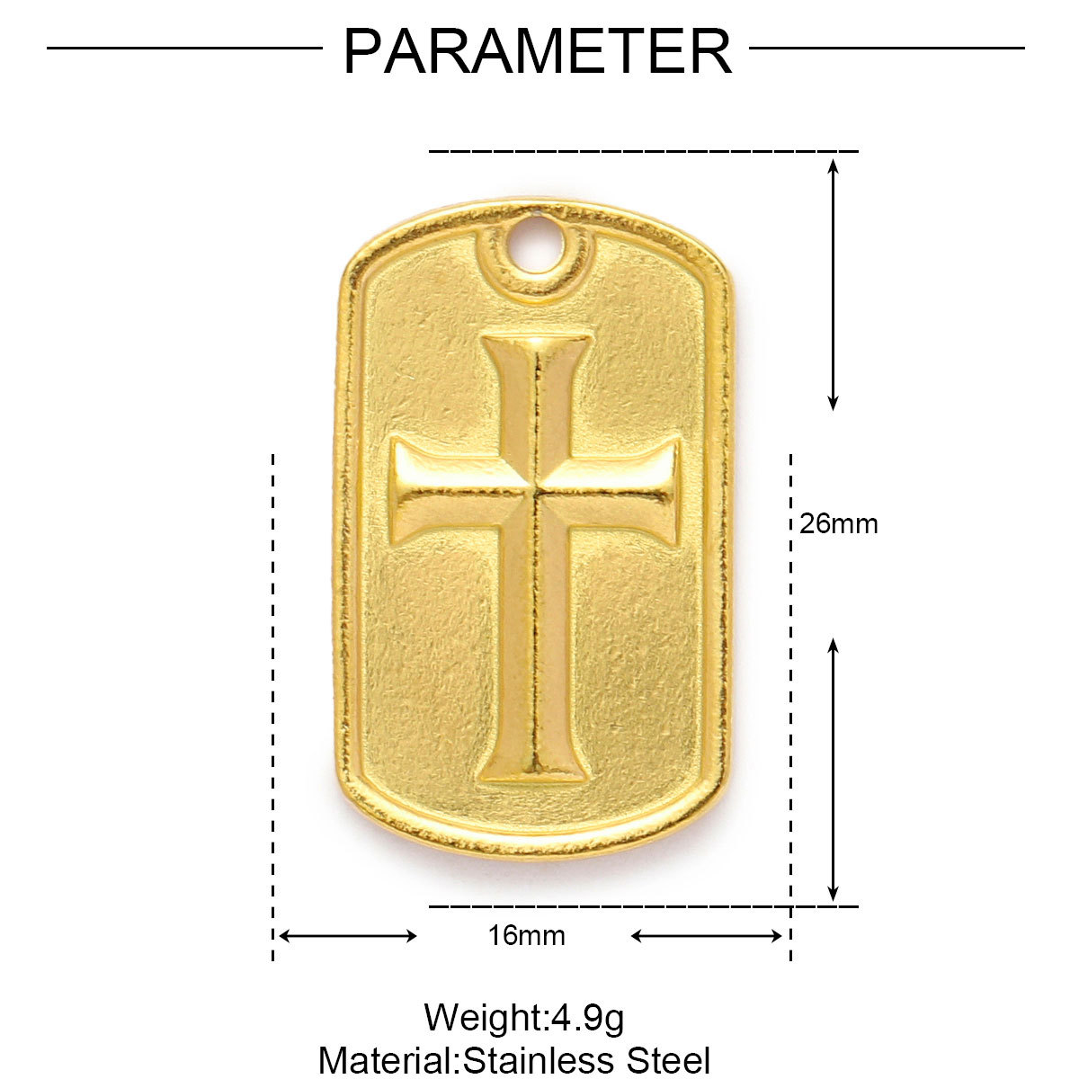 Religious Holy Mother Stainless Steel DIY Charms Female Believer Cross Necklace Pendants Women’s Cross Jewelry