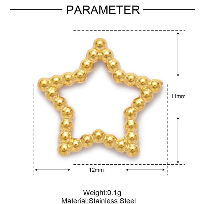 18K Real Gold Stainless Steel Whale Shell DIY Charms Seahorse Conch Necklace Pendants Women's Heart Star Jewelry