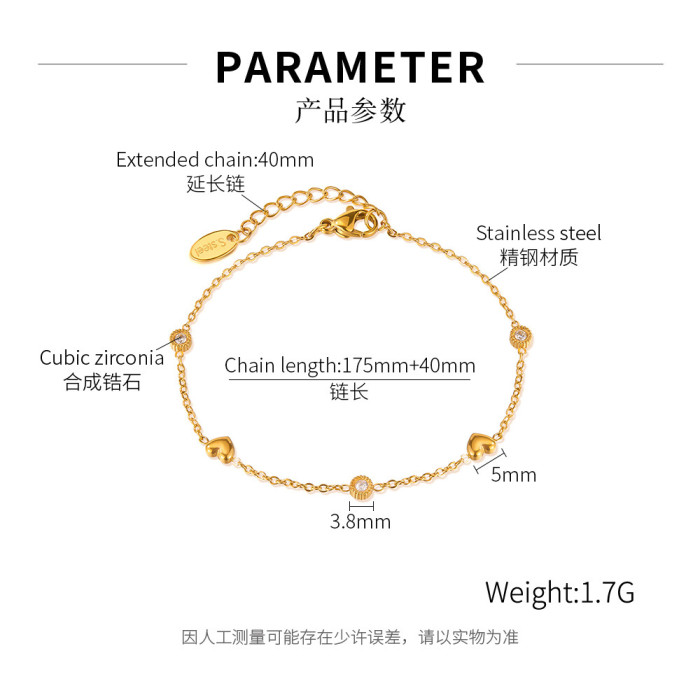New Gold Color Anklets for Women Stainless Steel Chain Feet Jewelry Layered Link Chain Accessory