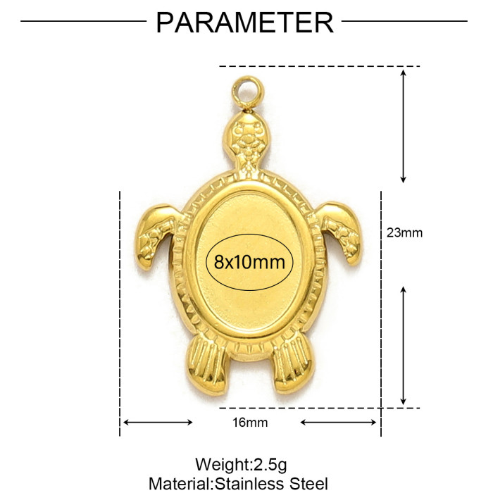 Stainless Steel Turtle Charms Starfish Shell Pendants for DIY Making Bracelet Necklace Jewelry Accessory Wholesale