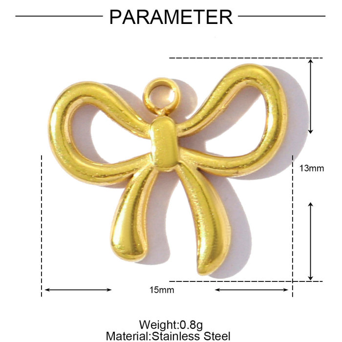 Stainless Steel Sunflower Love Heart DIY Charms Women Bow Knot Bee Necklace Pendants Hamsa Hand Jewelry Wholesale