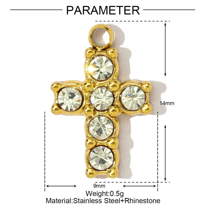 Stainless Steel Life Tree Rhinestone Diy Charm Women Horseshoe Cross Necklace Pendant Elephant Lock Jewelry Wholesale