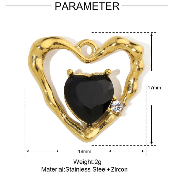 Antique Sun Star Stainless Steel Diy Charms Women Heart Cubic Zircon Necklace Pendant Starfish Jewelry