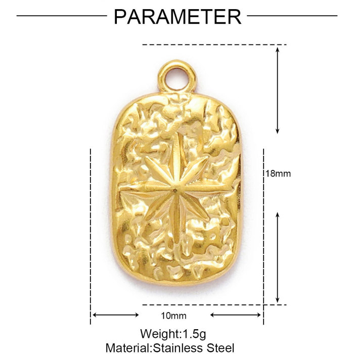 Life Tree Cross Stainless Steel DIY Charms Crescent Moon Sun Necklace Pendants Women's Fashion Jewelry Wholesale